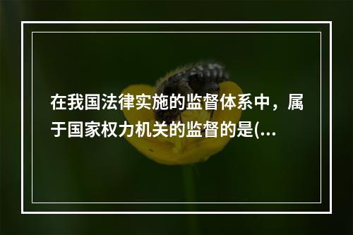 在我国法律实施的监督体系中，属于国家权力机关的监督的是()。