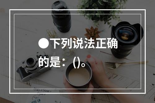 ●下列说法正确的是：()。