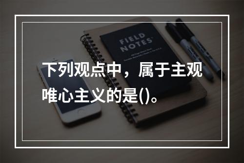 下列观点中，属于主观唯心主义的是()。