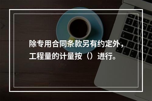 除专用合同条款另有约定外，工程量的计量按（）进行。