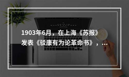 1903年6月，在上海《苏报》发表《驳康有为论革命书》，批驳