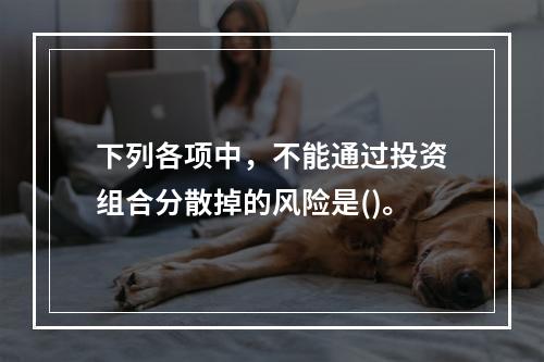 下列各项中，不能通过投资组合分散掉的风险是()。