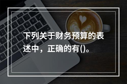 下列关于财务预算的表述中，正确的有()。