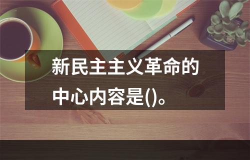 新民主主义革命的中心内容是()。