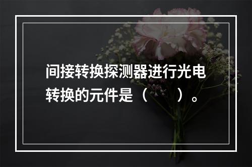 间接转换探测器进行光电转换的元件是（　　）。