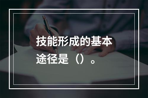 技能形成的基本途径是（）。