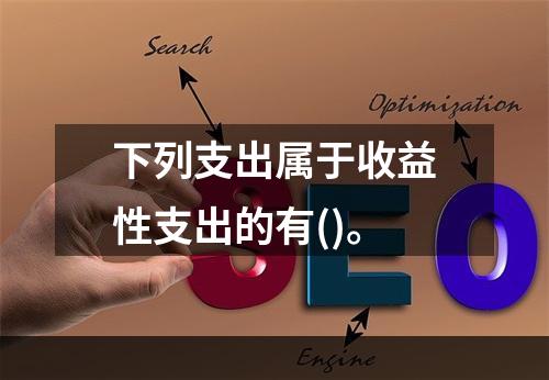 下列支出属于收益性支出的有()。