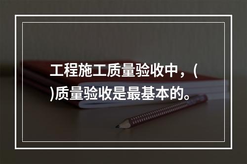 工程施工质量验收中，()质量验收是最基本的。