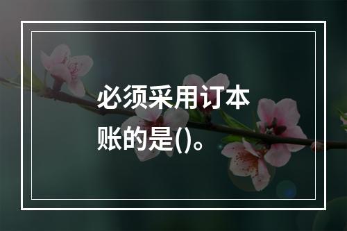 必须采用订本账的是()。