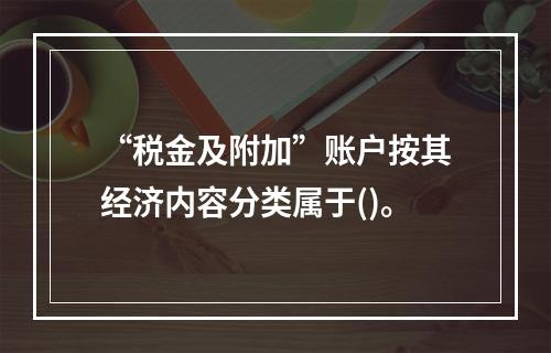 “税金及附加”账户按其经济内容分类属于()。