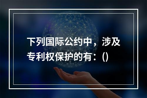 下列国际公约中，涉及专利权保护的有：()