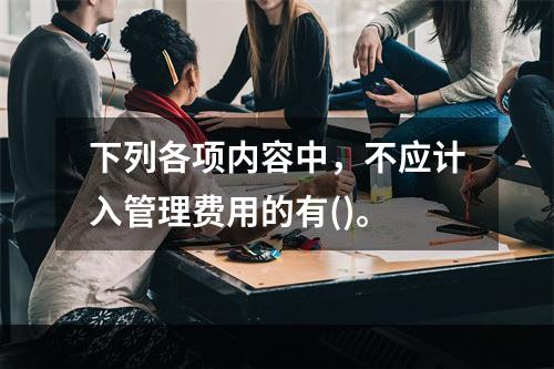 下列各项内容中，不应计入管理费用的有()。