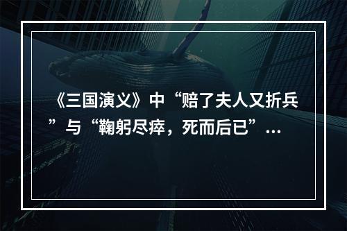 《三国演义》中“赔了夫人又折兵”与“鞠躬尽瘁，死而后已”分别