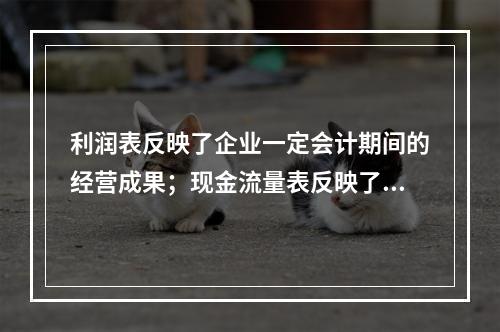 利润表反映了企业一定会计期间的经营成果；现金流量表反映了一定