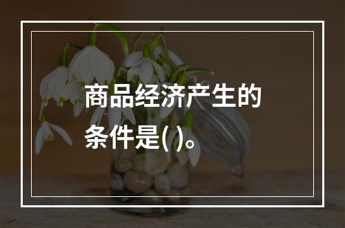 商品经济产生的条件是( )。