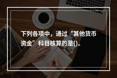 下列各项中，通过“其他货币资金”科目核算的是()。