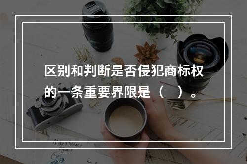 区别和判断是否侵犯商标权的一条重要界限是（　）。