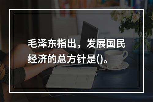 毛泽东指出，发展国民经济的总方针是()。