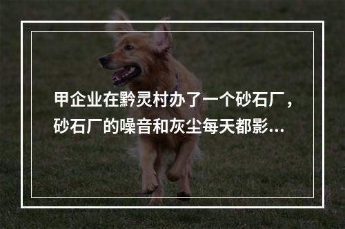 甲企业在黔灵村办了一个砂石厂，砂石厂的噪音和灰尘每天都影响附