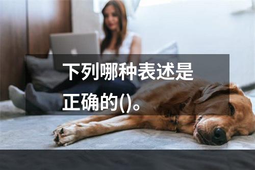 下列哪种表述是正确的()。