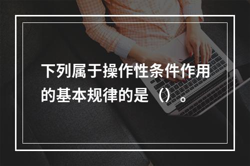 下列属于操作性条件作用的基本规律的是（）。