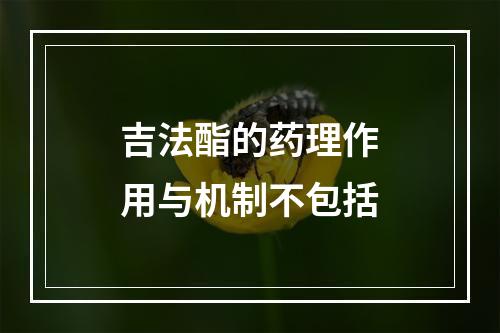 吉法酯的药理作用与机制不包括