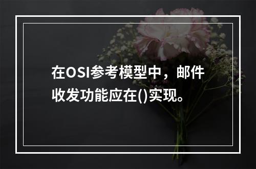 在OSI参考模型中，邮件收发功能应在()实现。