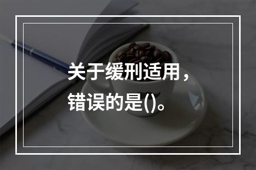 关于缓刑适用，错误的是()。