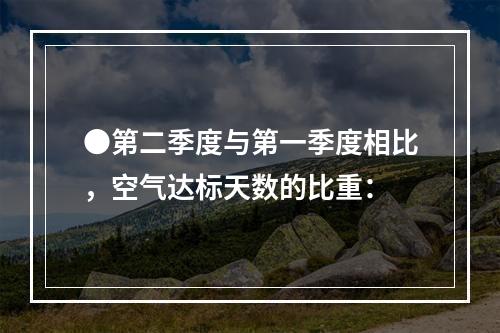 ●第二季度与第一季度相比，空气达标天数的比重：