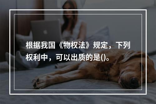 根据我国《物权法》规定，下列权利中，可以出质的是()。