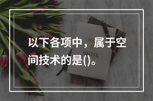 以下各项中，属于空间技术的是()。