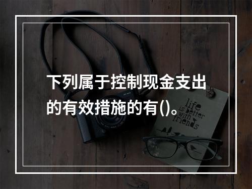 下列属于控制现金支出的有效措施的有()。