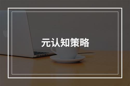 元认知策略