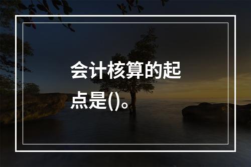 会计核算的起点是()。