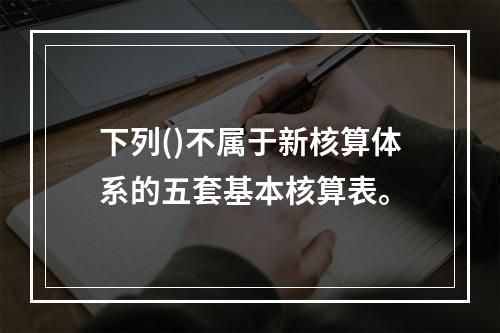 下列()不属于新核算体系的五套基本核算表。