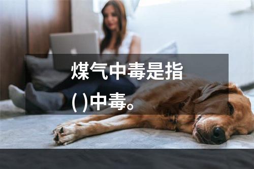 煤气中毒是指( )中毒。