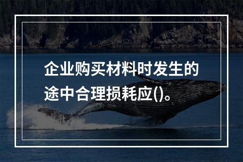 企业购买材料时发生的途中合理损耗应()。