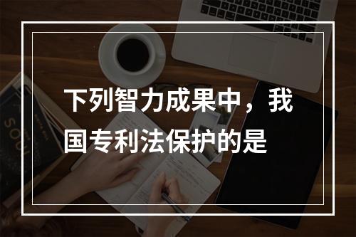 下列智力成果中，我国专利法保护的是