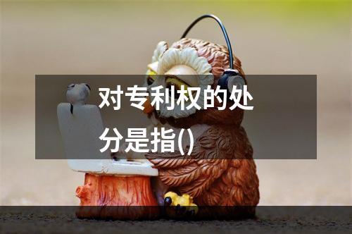 对专利权的处分是指()