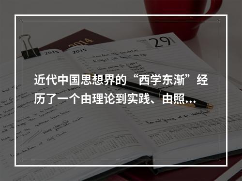 近代中国思想界的“西学东渐”经历了一个由理论到实践、由照抄照