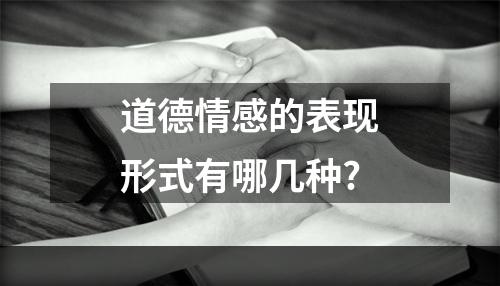 道德情感的表现形式有哪几种?