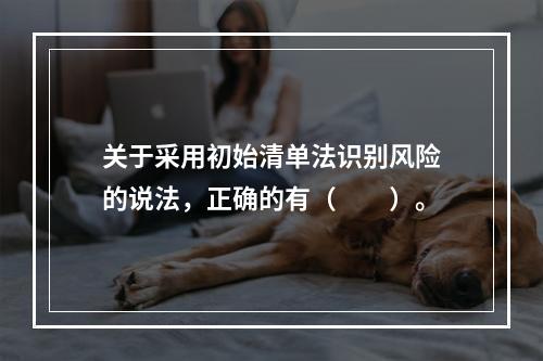 关于采用初始清单法识别风险的说法，正确的有（　　）。