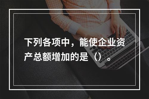 下列各项中，能使企业资产总额增加的是（）。