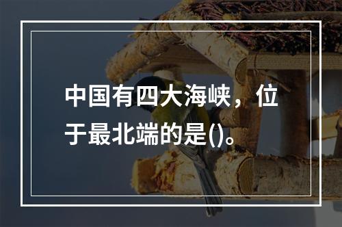 中国有四大海峡，位于最北端的是()。