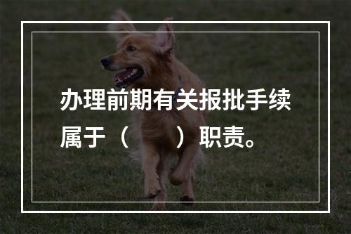 办理前期有关报批手续属于（　　）职责。