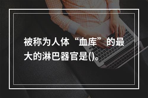 被称为人体“血库”的最大的淋巴器官是()。