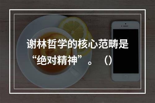 谢林哲学的核心范畴是“绝对精神”。（）