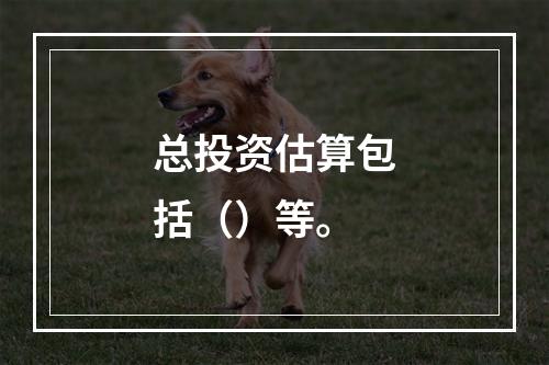 总投资估算包括（）等。