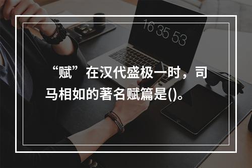 “赋”在汉代盛极一时，司马相如的著名赋篇是()。