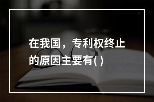 在我国，专利权终止的原因主要有( )